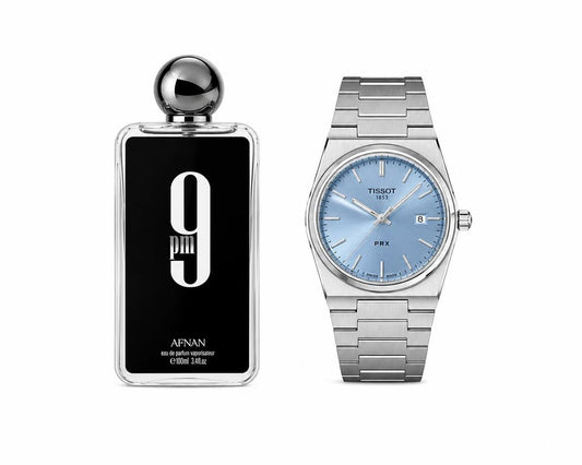 Gentleman’s Power Combo – 9PM by Afnan × Tissot PRX 1853