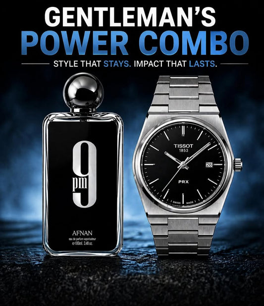 Gentleman’s Power Combo – 9PM by Afnan × Tissot PRX 1853