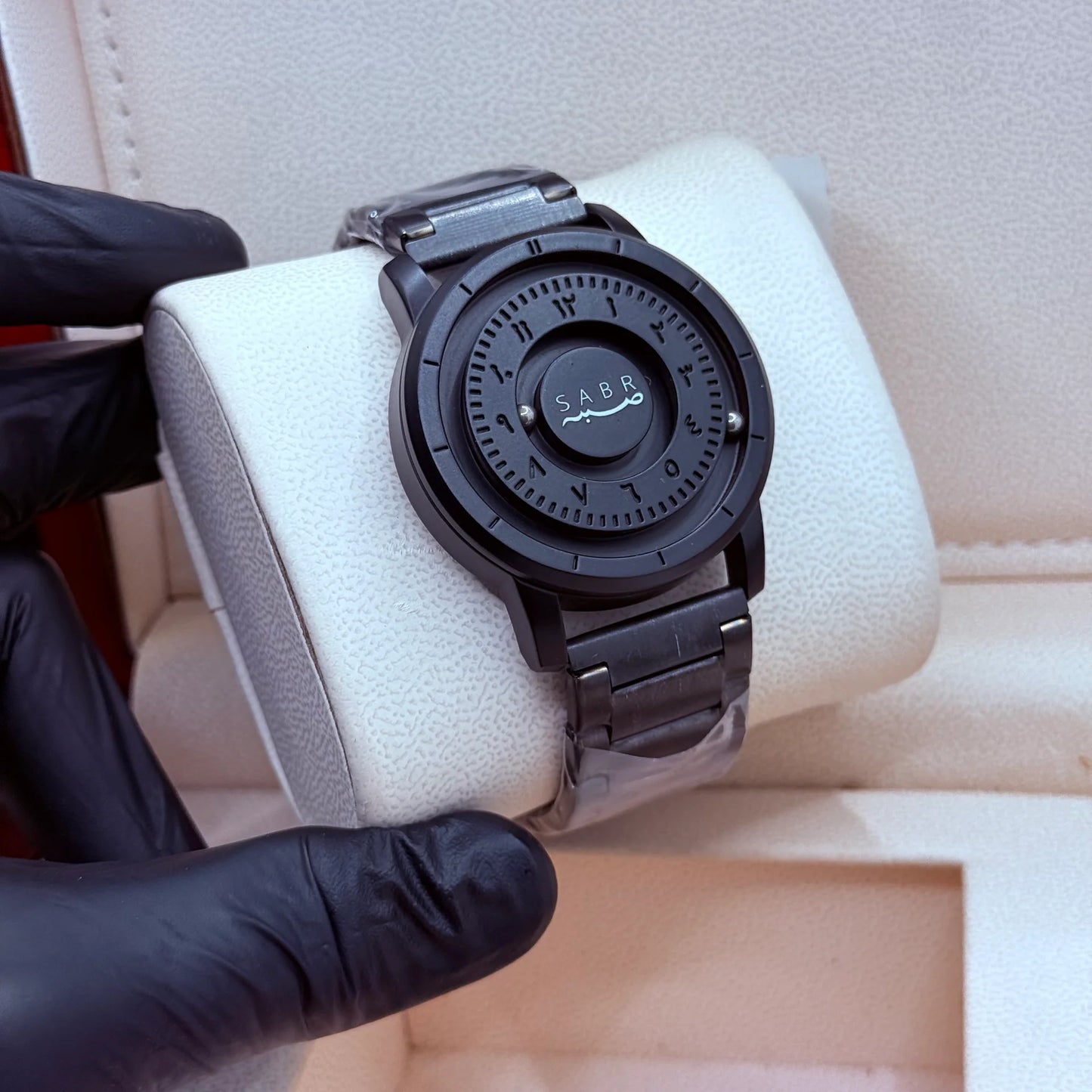 SABR Premium Matte Black Arabic Dial Watch
