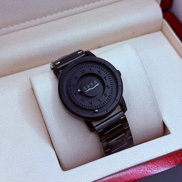 SABR Premium Matte Black Arabic Dial Watch