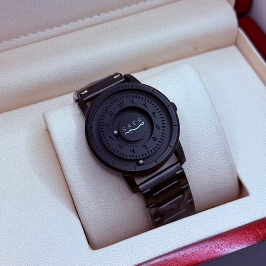 SABR Premium Matte Black Arabic Dial Watch