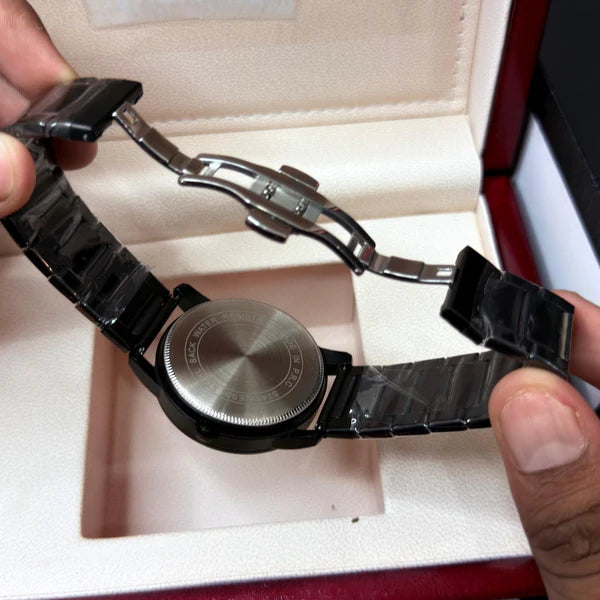 SABR Premium Matte Black Arabic Dial Watch